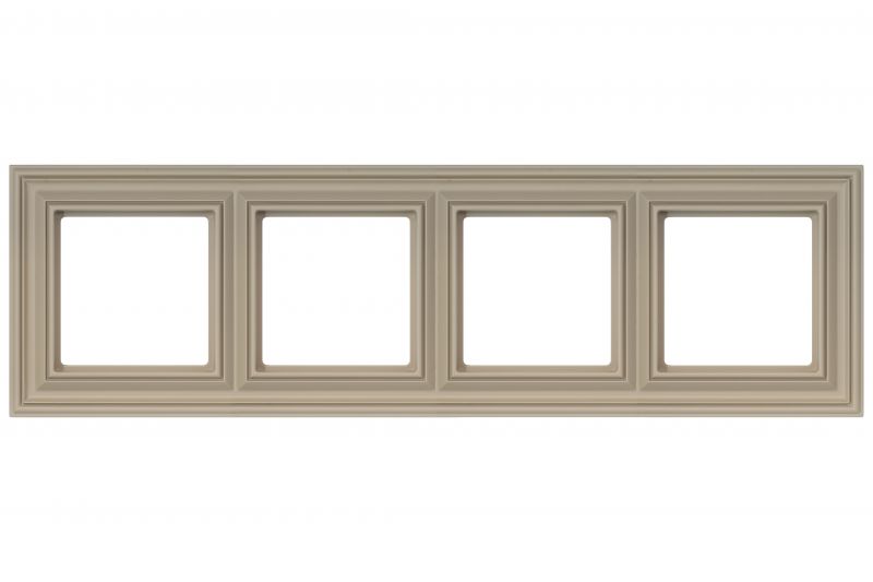 K14-345-04.R/ONC  4-gang frame, Retro matt.light.16mm - Image 1