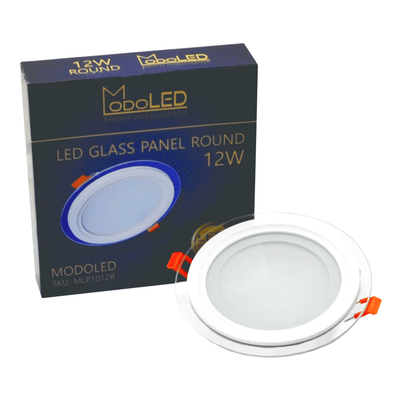 MODOLED round recesed LED panel, glass frame 12W 3000K - Image 5