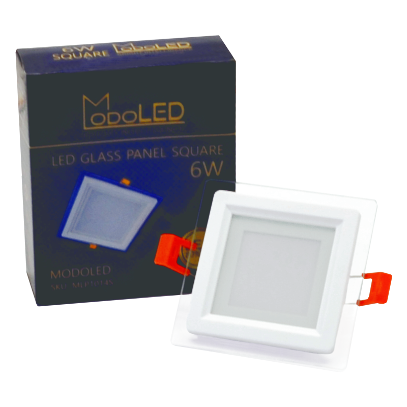 Įmontuojamas kvadratinis LED šviestuvas su stiklu MODOLED 6W - Nuotrauka 1