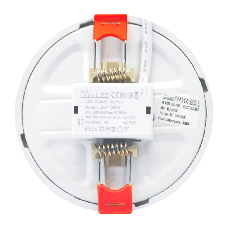 MODOLED round recesed LED panel, narrow frame 6W 3000K - Image 4