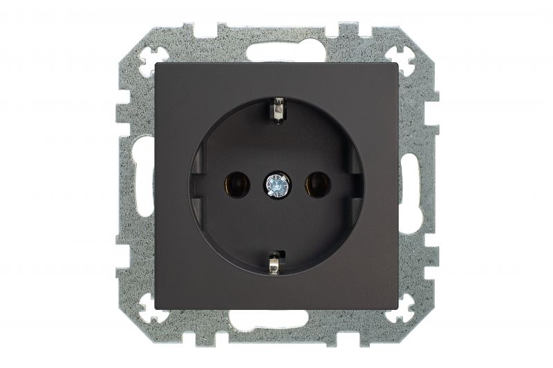 IKL16-204-01.R/ON59  Flush mount.SCHUKO socket outlet, quick conn.16A.Retro matt.black.w/f - Image 2