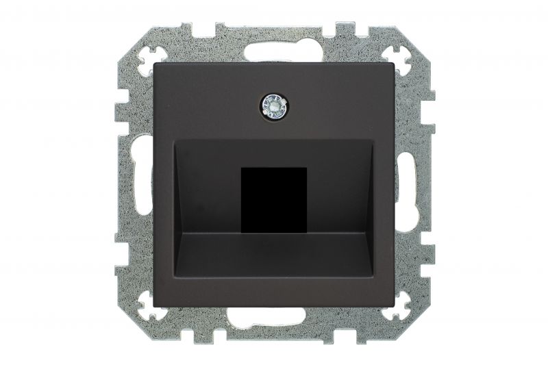 AIKL-001-01.R/ON59  Cover plate for RJ45 connectors.Retro matt.black.w/f - Image 2