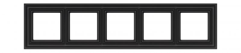 K14-345-05.R/ON59  5-gang frame, Retro matt.black - Image 1