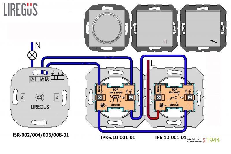 IP6.10-001-01.E/B Flush mounting Two-way 1-gang switch, w/f - Image 4