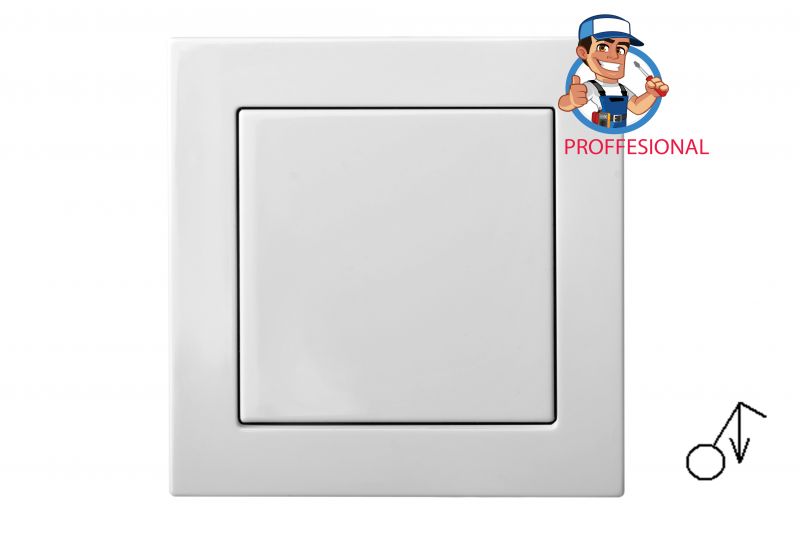 IESJ1.10-201-01.E/B Flush mount.push button switch"Bell"10A.w/f - Image 1