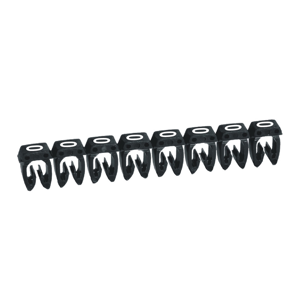 Kabelio žymeklis Legrand CAB 3 – skaitmuo „0", juoda, 1,5–2,5 mm²