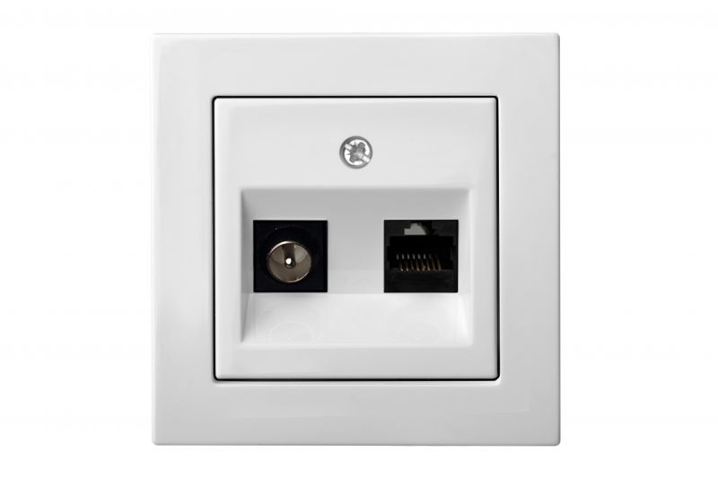 ITVKL-1-01.E/B  Flush.mount.TV and computer (RJ45 cat.6) socket, w/f - Image 1