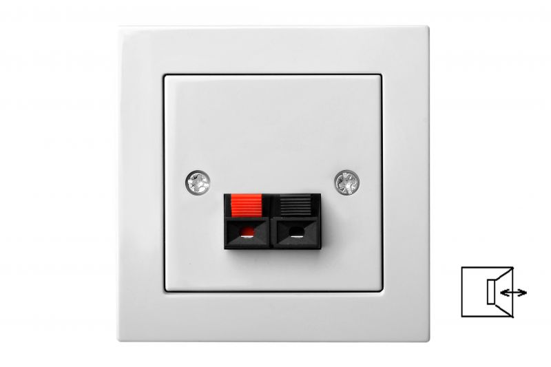 IGL-2-01.E/B  Flush mounting loudspeaker socket, 1-loudsp., w/f - Image 1