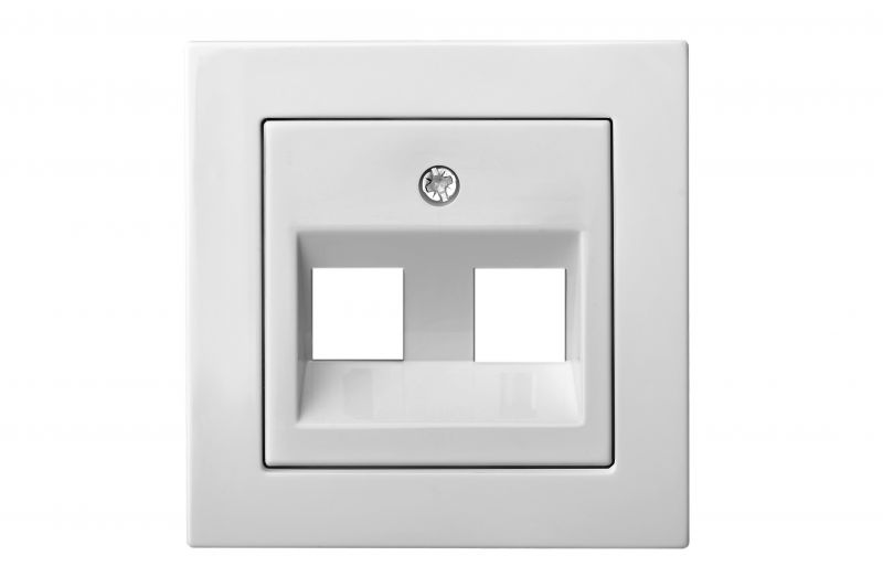 AIKL-002-01.E/B  Cover plate for 2xRJ45 connectors (AMP standart), w/f - Image 1