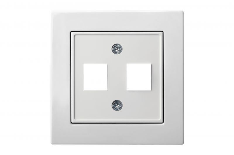 AIKL-022-01.E/B  Cover plate for 2xRJ45 connectors (AMP standart), w/f - Image 1