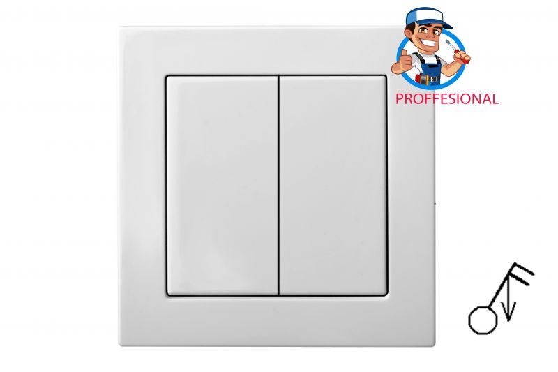 IIJ5-10-201-01.E/B Flush mounting  push button switch, spring.cont.10A w/f - Image 1