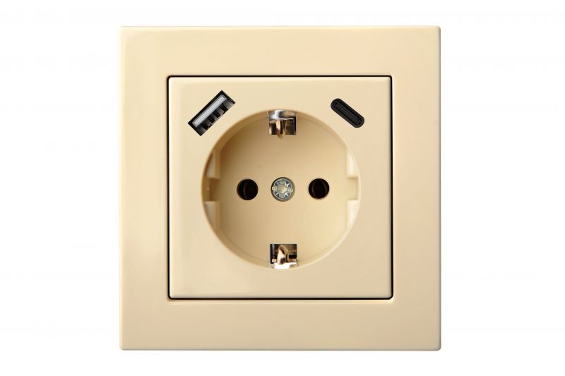 IUK-2-01.R/ON31 Flush mount.USB charger, DC5,1V-.3.4A.Retro matt.brown.w/f - Image 1