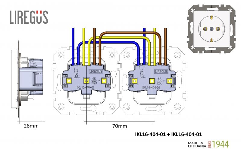 IKL16-404-01.E/S Flush mount.SCHUKO socket outlet with earth, w/f set 10pc. - Image 5