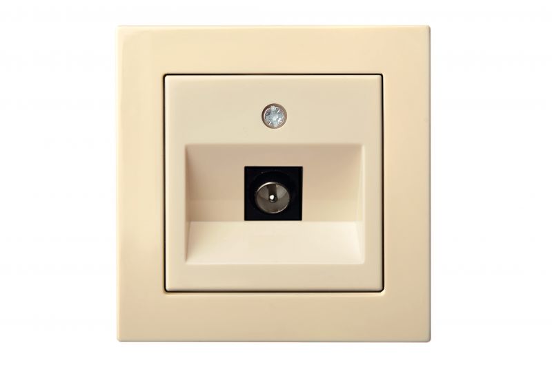 ITVL-1-01.E/S  TV socket with "F" type connector, flush mount. w/f - Image 1