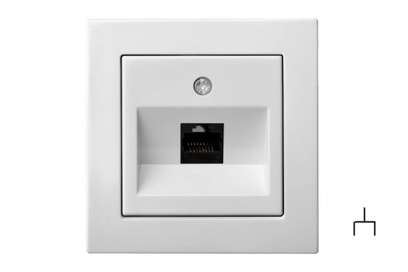 IKL-001-01.E/S Flush mount.computer socket RJ45cat6e, w/f - Image 1