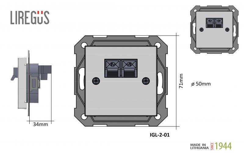 IGL-2-01.E/S Flush mount.loudspeaker socket, w/f - Image 4
