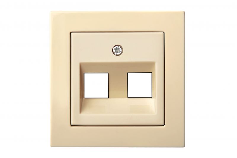 AIKL-002-01.E/S  Cover plate for 2xRJ45 connectors (AMP standart), w/f - Image 1