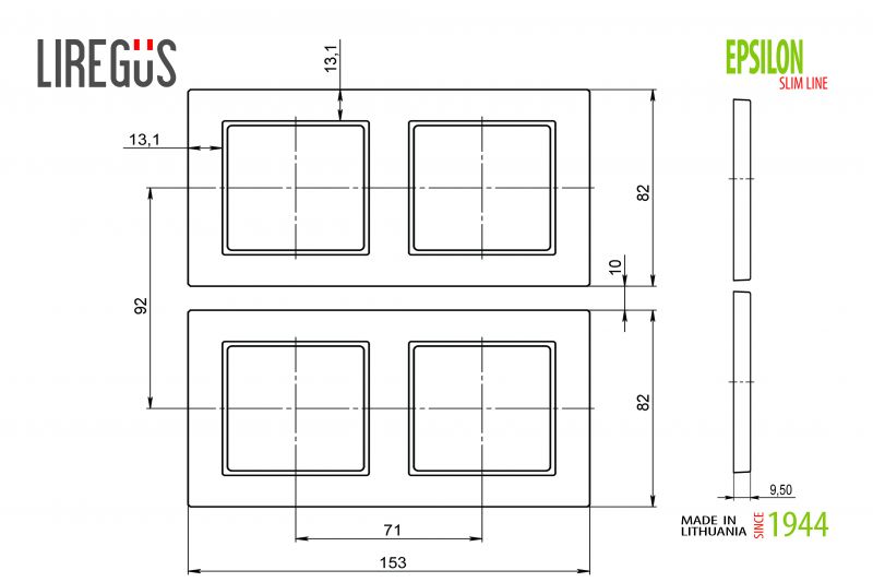 K14-145-02.E/S Remelis 2vt. Epsilon"SlimLine" 13mm.smelio sp. - Nuotrauka 4