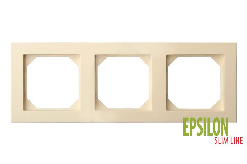 K14-145-03.E/S 3-gang frame, Epsilon SlimLine - Image 1