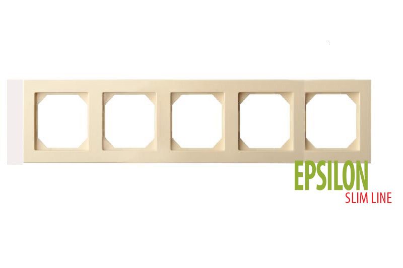 K14-145-05.E/S 5-gang frame, Epsilon SlimLine - Image 1