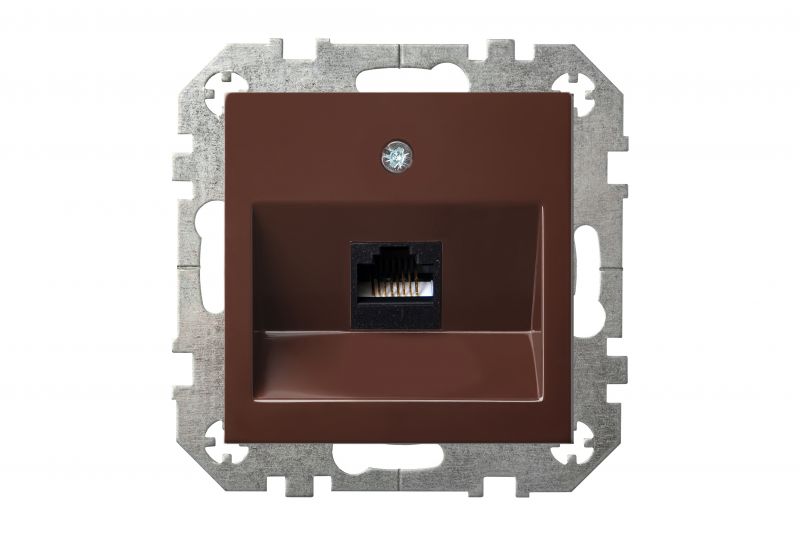 IKL-001-01.E/R Įl.komp.lizd. RJ45 kat.6."Epsilon" rudos sp.b/r - Nuotrauka 2