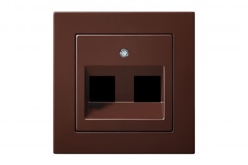 AIKL-002-01 E/R  Cover plate for 2xRJ45 connectors (AMP standart), w/f - Image 1