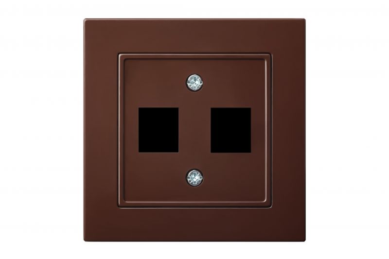 AIKL-022-01 E/R  Cover plate for 2xRJ45 connectors (AMP standart), w/f - Image 1