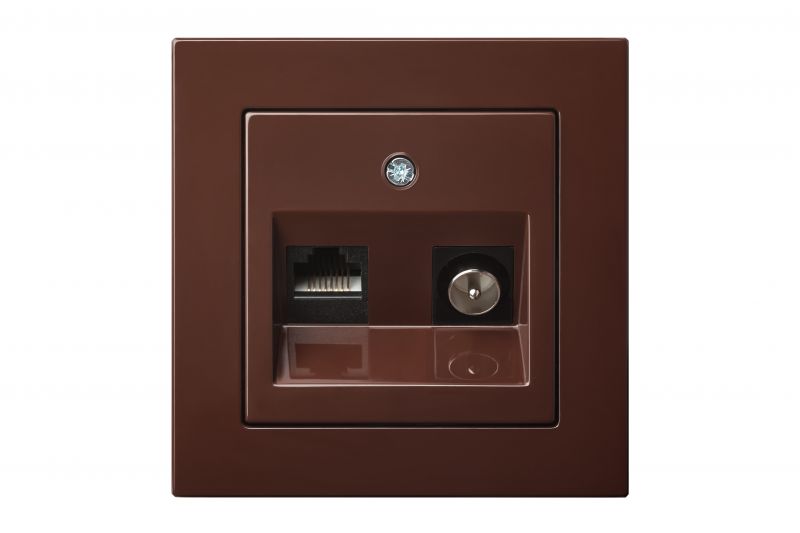 ITVKL-1-01 E/R  Flush.mount.TV and computer (RJ45 cat.6) socket, w/f - Image 1