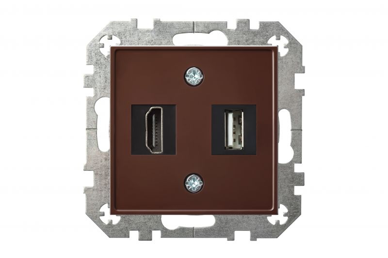 HDMI+USB-002-01 E/R  Flush mount.data socket "HDMI+USB" socket, w/f - Image 2