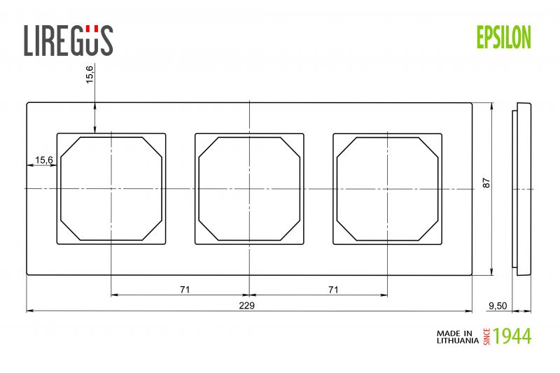 K14-245-03 E/R 3-place frame - Image 2