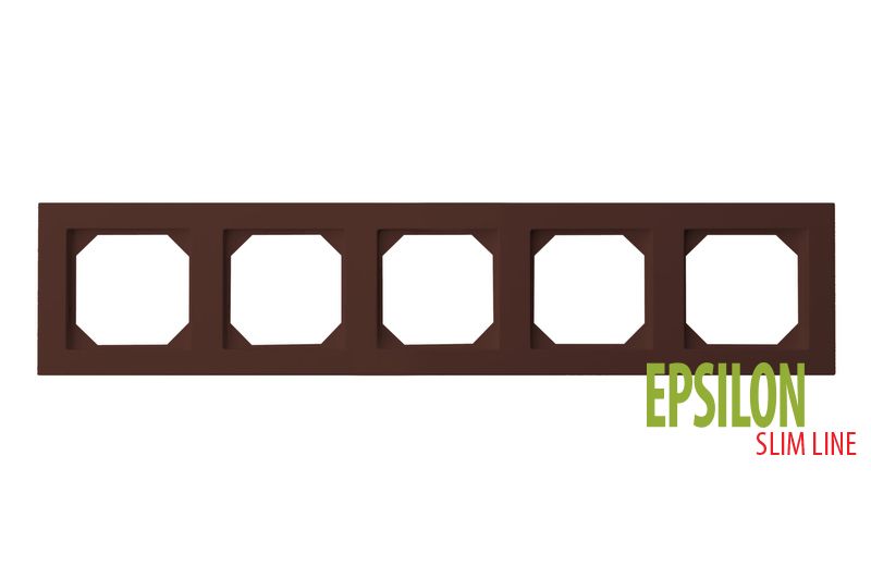 K14-145-05 E/R  5-gang frame Epsilon SlimLine - Image 1