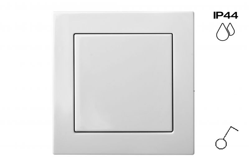 IJ1.10-005-01.E/Mt Flush mounting 1x switch, IP44, w/f - Image 1