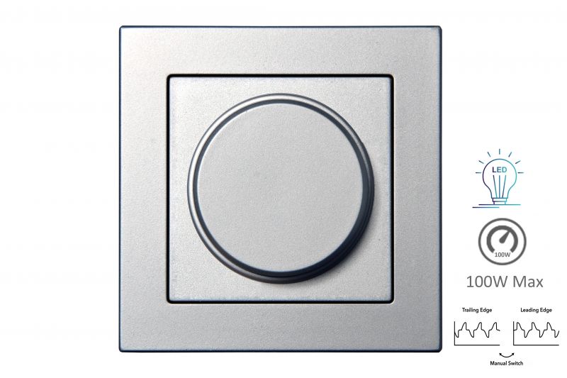 ISR-006-01.E/Mt  LED svies.reguliat."Lead/Trail.edge"switch.3-100W."Epsilon"metallik.b/r - Nuotrauka 1