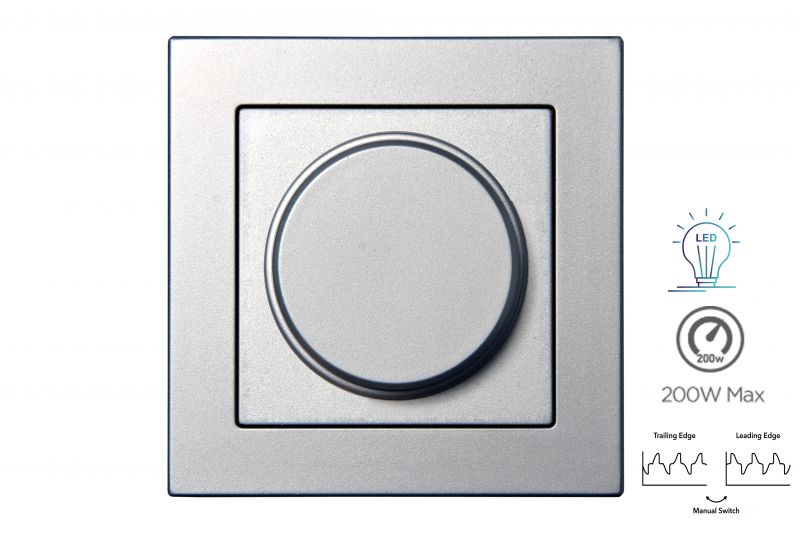 ISR-008-01.E/Mt LED svies.stipr.reguliat."Lead/Trail.edge" 5-200W/PVC blist."Epsilon"metallik.b/r - Nuotrauka 1