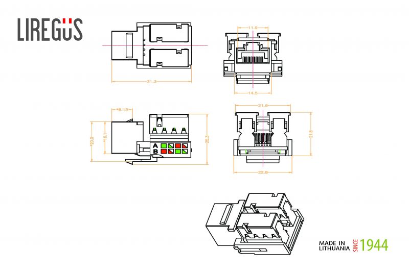 IKL-001-01.E/Mt Flush.mount.computer socket RJ45 CAT6e, w/f - Image 4