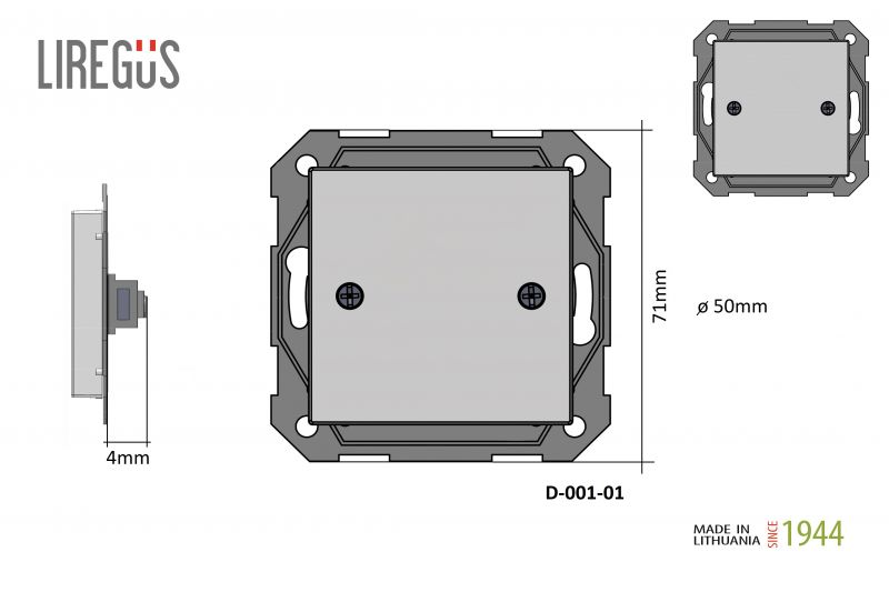 D-001-01.E/Mt  Flush mounting cover, without frame - Image 4