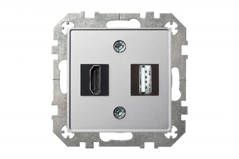 HDMI+USB-002-01.E/Mt  Flush mount.data socket "HDMI+USB" socket, w/f - Image 2