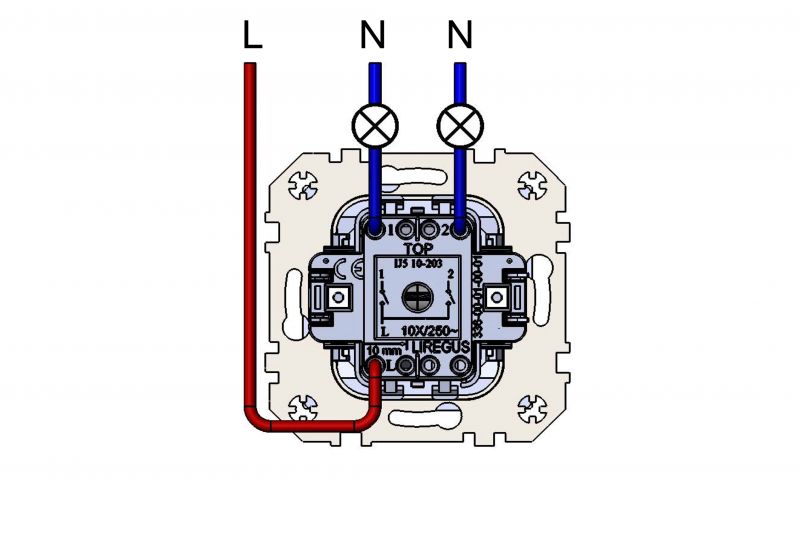 IIJ5.10-201-01.E/Mt Flush mounting  push button switch, spring.cont.10A w/f - Image 4