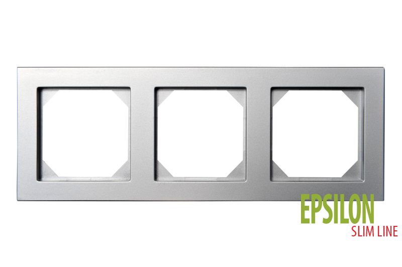 K14-145-03.E/Mt 3-gang frame, Epsilon SlimLine - Image 1
