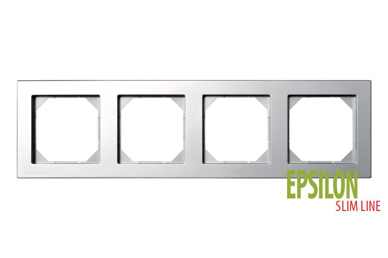 K14-145-04.E/Mt 4-gang frame, Epsilon SlimLine - Image 1