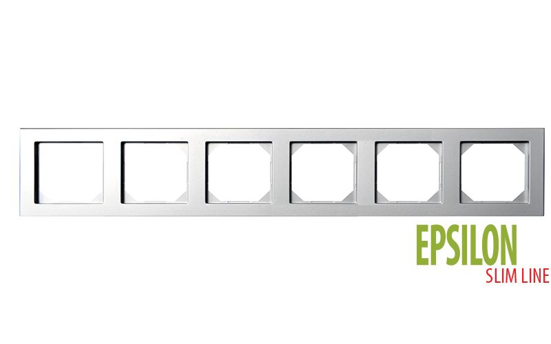 K14-145-06.E/Mt 6-gang frame, Epsilon SlimLine - Image 1