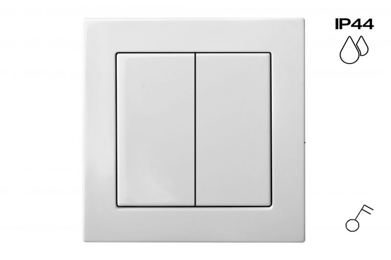 IJ5.10-005-01.E/J  Flush mounting 2x switch, IP44, w/f - Image 2