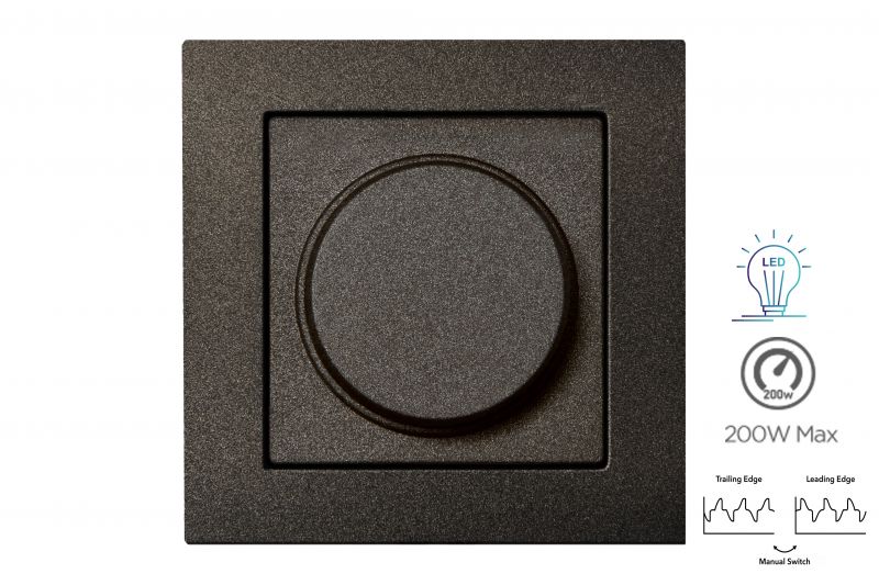 ISR-008-01.E/J LED svies.stipr.reguliat."Lead/Trail.edge" 5-200W/PVC blist."Epsilon"juoda.b/r - Nuotrauka 1