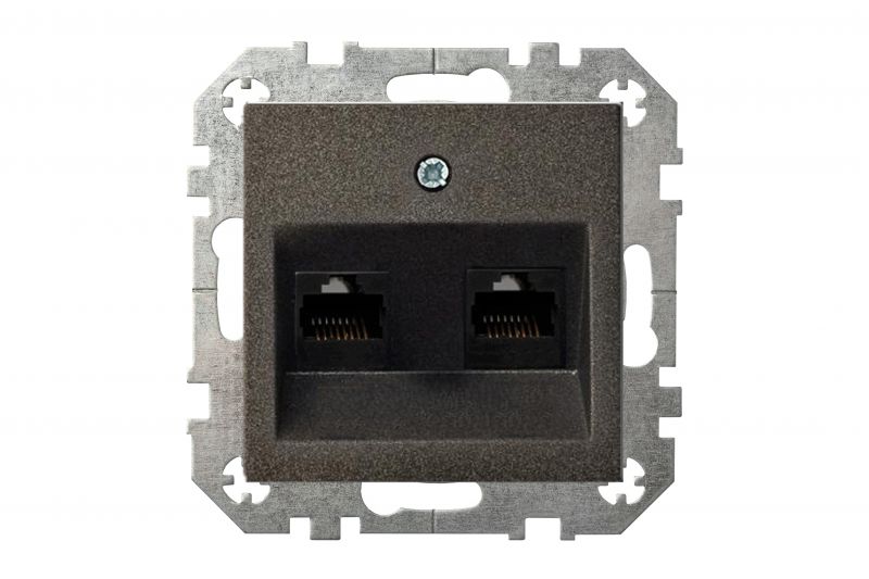 IKL-002-01.E/J Flush mount.computer socket 2xRJ45, cat6 - Image 2