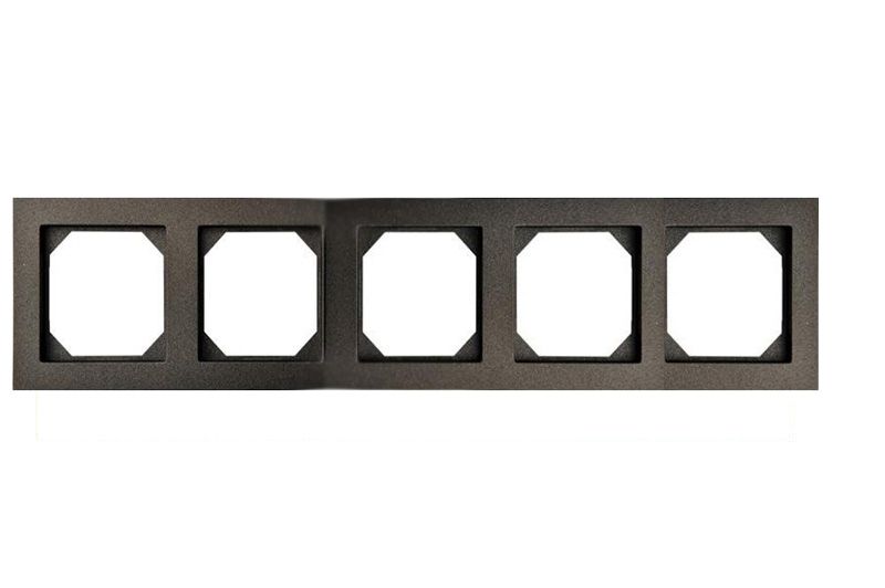 K14-245-05.E/J Epsilon Classic, 5-place frame, black colour - Image 1