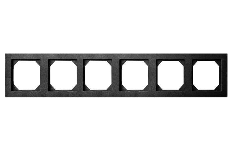 K14-245-06.E/J Epsilon Classic, 6-place frame, black colour - Image 1