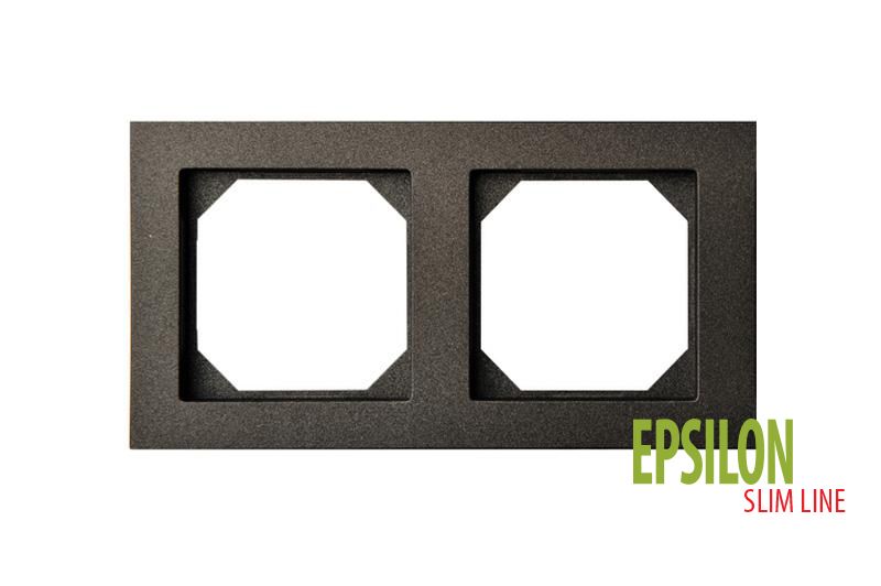 K14-145-02.E/J 2-gang frame, Epsilon SlimLine - Image 1