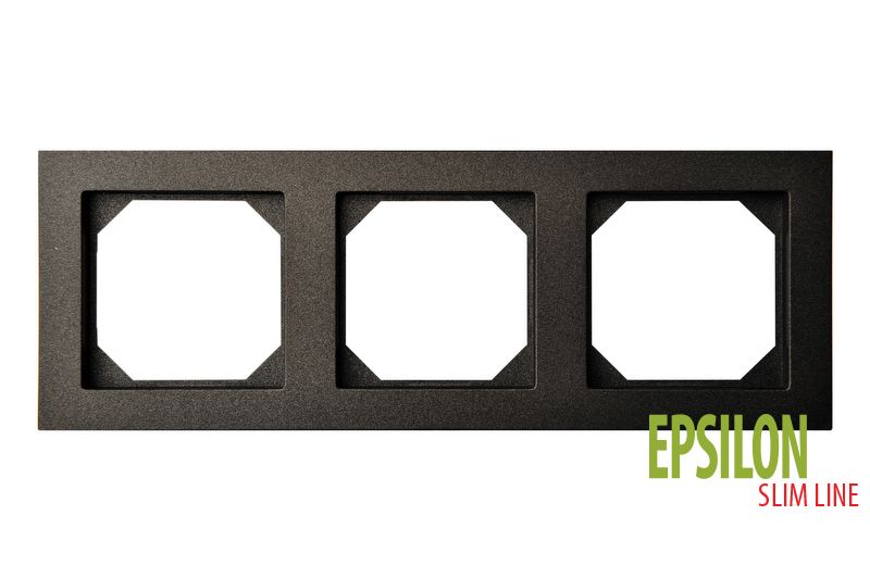 K14-145-03.E/J 3-gang frame, Epsilon SlimLine - Image 1