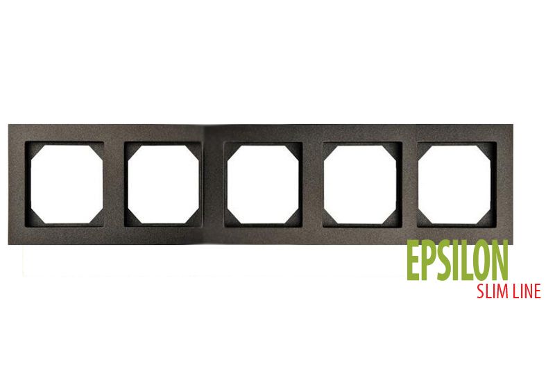K14-145-05.E/J 5-gang frame, Epsilon SlimLine - Image 1