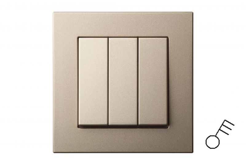 IJ3.16-001-01.E/Ch Flush mounting 3x switch, w/f - Image 1